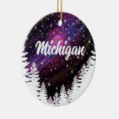 屋外自然夜空 – カスタマイズ可能な文字 セラミックオーナメント (右)