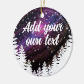 屋外自然夜空 – カスタマイズ可能な文字 セラミックオーナメント (左)