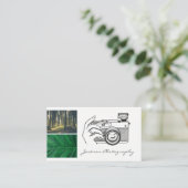 屋外自然撮影 | カメライラストレーション 名刺 (スタンド正面)