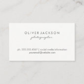 屋外自然撮影 | カメライラストレーション 名刺 (裏面)