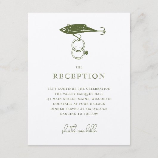 屋外魚釣りルアー結婚のリングや輪挿入クラフト エンクロージャーカード (正面)