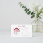 屋外BBQベビーシャワーおむつラッフルエンクロージャC エンクロージャーカード (スタンド正面)