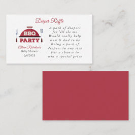 屋外BBQベビーシャワーおむつラッフルエンクロージャC エンクロージャーカード
