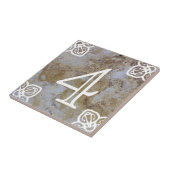 屋家番号-石灰岩のスペインのな白 タイル (側面)