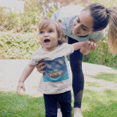 屋形船で花火をする猫たち ベビーTシャツ