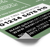 屋根お洒落、屋根、屋根工事請負業者の広告 ポスター (角)