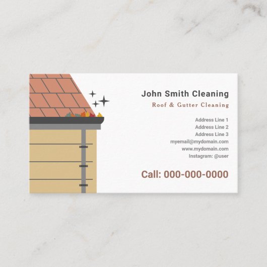 屋根と樋のクリーニング 名刺 (正面)