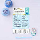 屋根と樋のサービス 剥がせる電話番号 チラシ (シングル)