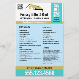 屋根と樋のサービ広告ス チラシ