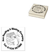 屋根と製材事業。屋上 ラバースタンプ (押印)