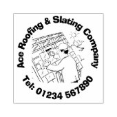 屋根と製材事業。屋上 ラバースタンプ (インプリント)