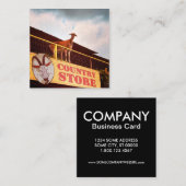 屋根に山羊を置くカントリーストア スクエア名刺 (正面/裏面)