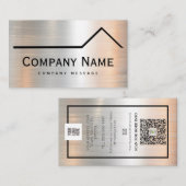 屋根のはっきりした修理と保守サービスメタルロゴ 名刺 (正面/裏面)