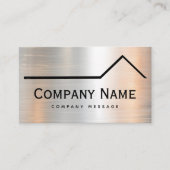 屋根のはっきりした修理と保守サービスメタルロゴ 名刺 (正面)