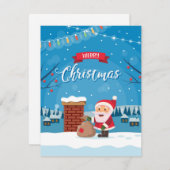 屋根のサンタクロース シーズンカード (正面/裏面)