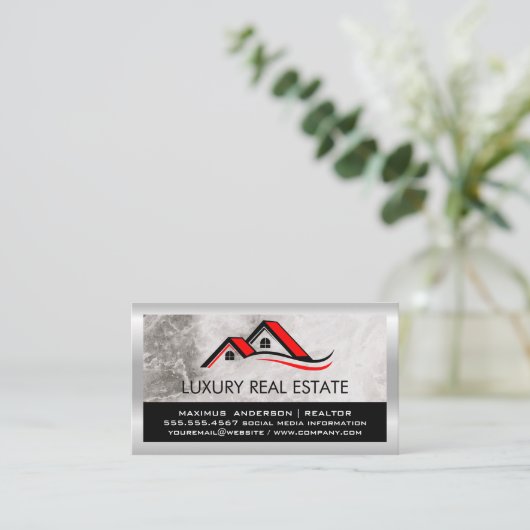 屋根のトップロゴ 名刺 (スタンド正面)