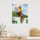 屋根の上にピン留め ポスター (キッチン)