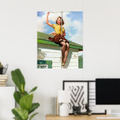 屋根の上にピン留め ポスター (ホームオフィス)