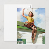 屋根の上にピン留め ポストカード (正面/裏面)