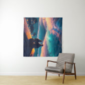 屋根の上に座っているカップル タペストリー (インサイチュ(横))