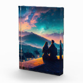 屋根の上に座っているカップル フォトブロック (右)