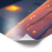 屋根の上に座っているカップル フォトプリント            (角)