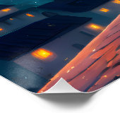 屋根の上に座っているカップル ポスター (コーナー)