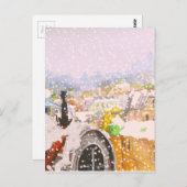 屋根の上のフレンチキャット ポストカード (正面/裏面)