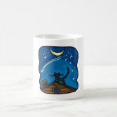 屋根の上の夜の猫 コーヒーマグカップ (中央)