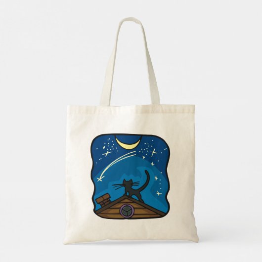 屋根の上の夜猫 トートバッグ (裏面)