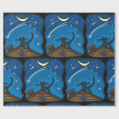 屋根の上の夜猫 ラッピングペーパー (フラット)