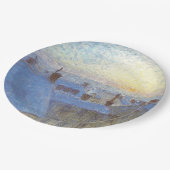 屋根の上の日の出（Eugene Jansson著） ペーパープレート (アングル)