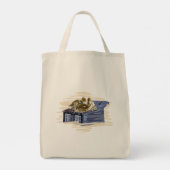屋根の上の茶色の鴨 トートバッグ (裏面)
