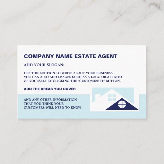 屋根の上,不動産仲介業者,不動産業者の名刺 名刺 (裏面)