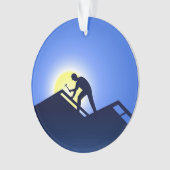 屋根の作業者 オーナメント (正面)