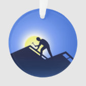 屋根の作業者 オーナメント (正面)