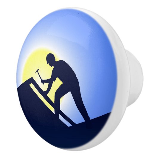 屋根の作業者 セラミックノブ (右)