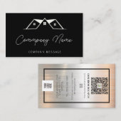 屋根の修理と保守サービスブラックロゴ 名刺 (正面/裏面)