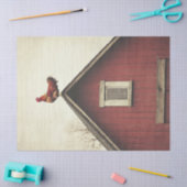 屋根の切り離し上の鶏 薄葉紙 (クラフト)