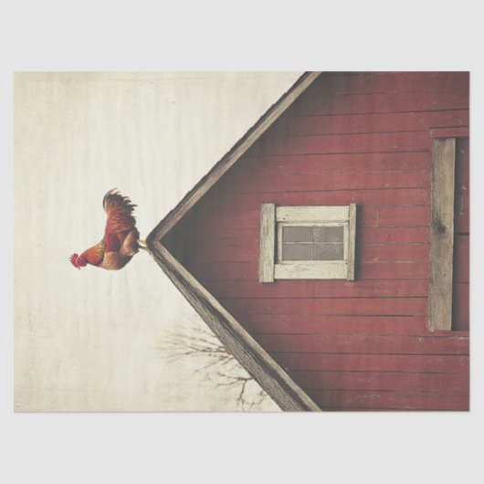 屋根の切り離し上の鶏 薄葉紙 (正面)