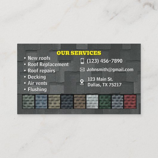 屋根の名刺 名刺 (裏面)