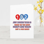 屋根の誕生日に102年の雪デザイン カード (黄色い花)