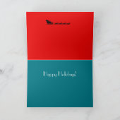 屋根のSlipperywindow著上のパリCATのクリスマス シーズンカード (内部)