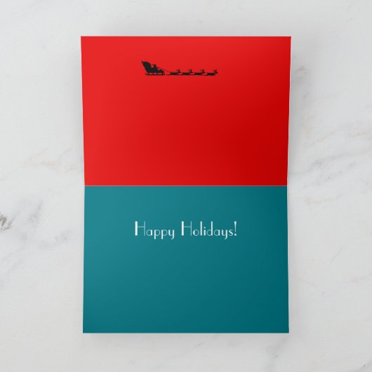 屋根のSlipperywindow著上のパリCATのクリスマス シーズンカード (内部)