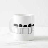 屋根はマグを形作ります コーヒーマグカップ (正面左)