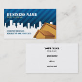 屋根ふきおよび下見張りのスローガンの名刺 名刺 (正面/裏面)