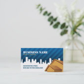 屋根ふきおよび下見張りのスローガンの名刺 名刺 (スタンド正面)