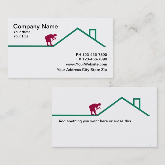 屋根ふきおよび建築 名刺 (正面/裏面)