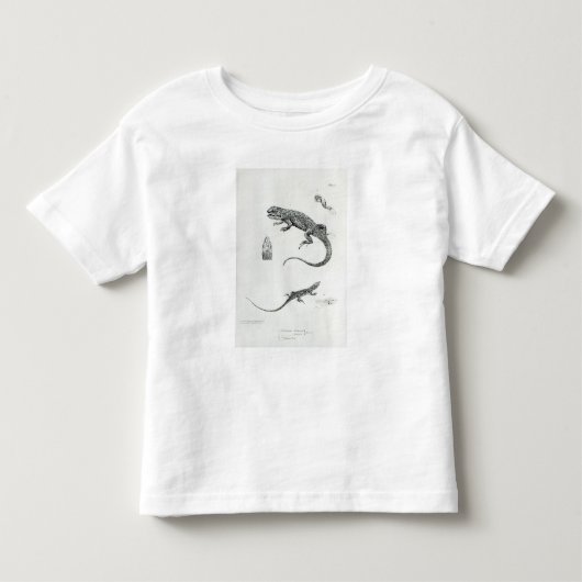 屋根をふかれたイグアナ トドラーTシャツ (正面)
