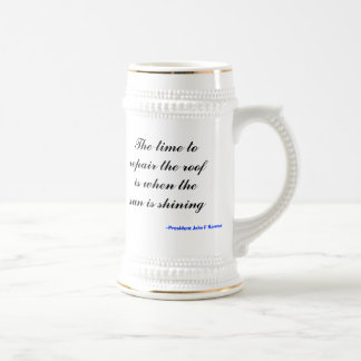 屋根を修理する時期は太陽が…あるときです ビールジョッキ